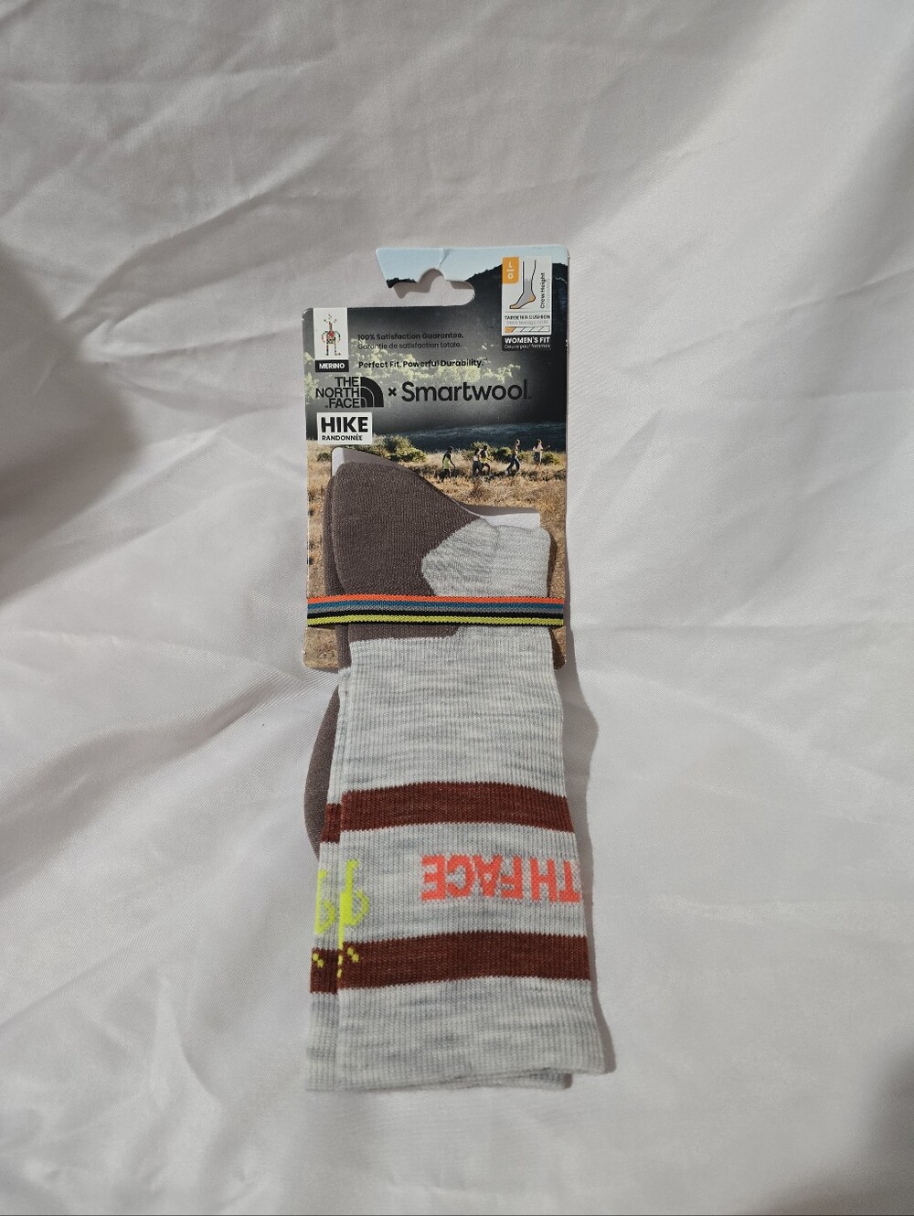 NWT The North Face × Smartwool Women's Fit Large Hike Crew Height 55% Wool Socks